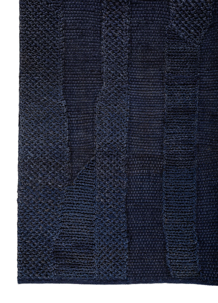 nomadic threads blue jute and hemp flat weaves Rug - Corner