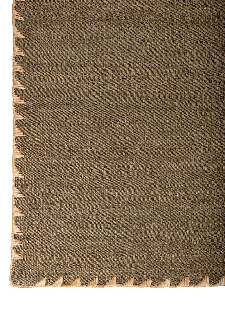 nomadic threads green jute and hemp flat weaves Rug - Corner