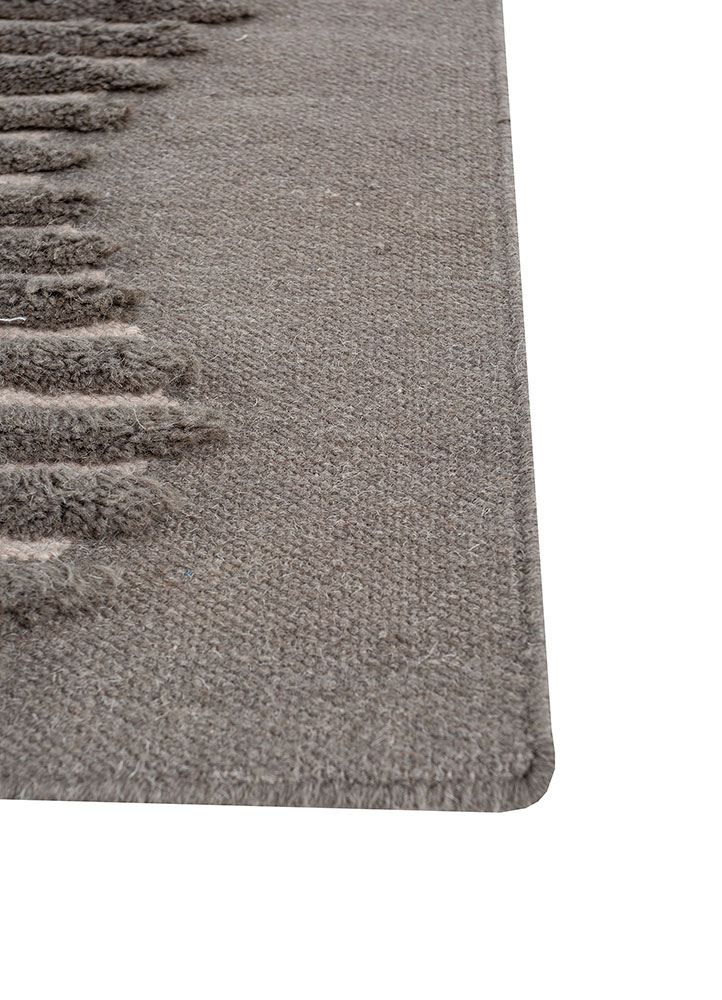 aprezo ivory wool flat weaves Rug - Corner