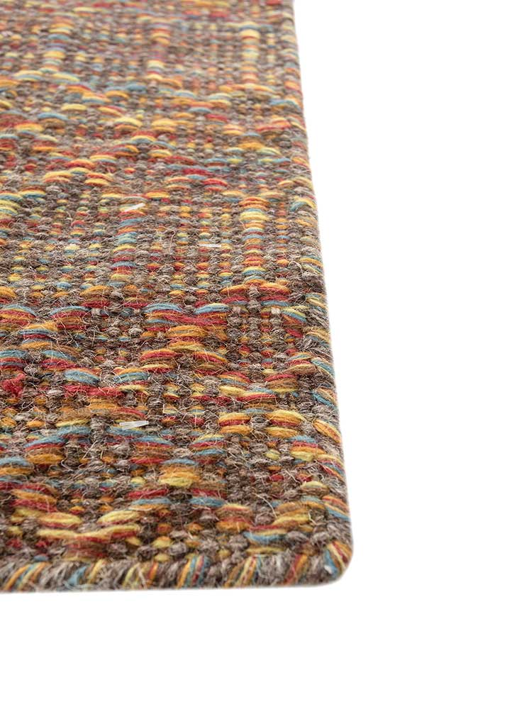 indusbar gold wool flat weaves Rug - Corner