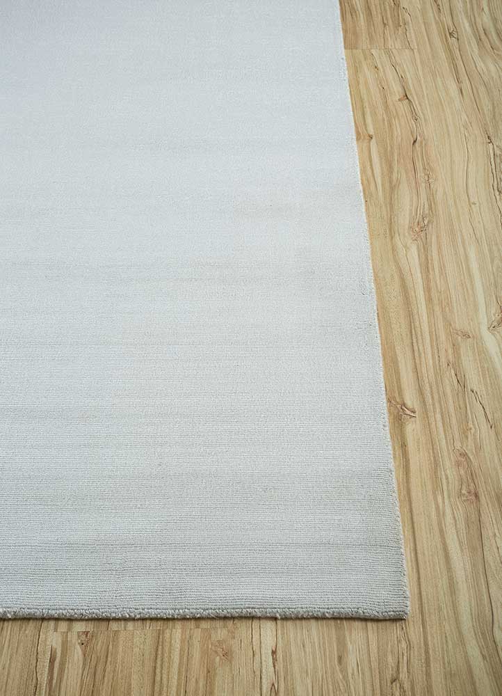 basis grey and black viscose hand loom Rug - Corner
