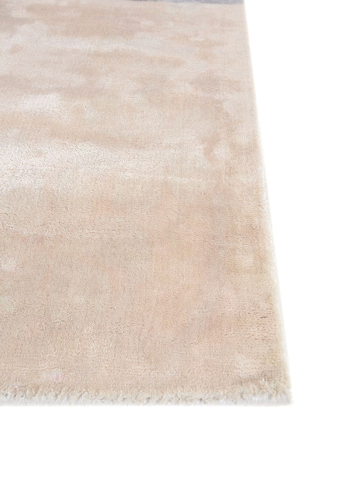 bespoke sile grey and black viscose hand loom Rug - Corner