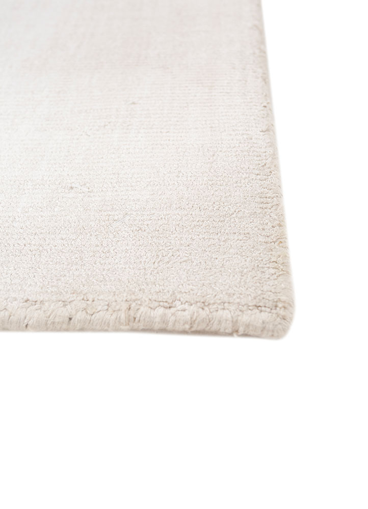 saga grey and black viscose hand loom Rug - Corner