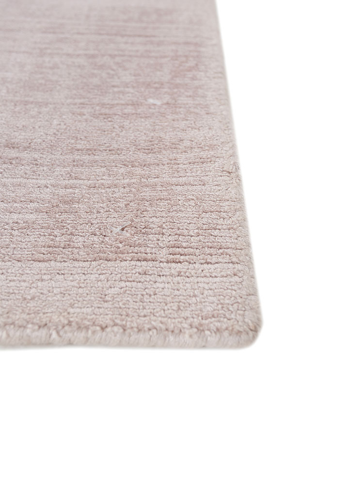 basis pink and purple viscose hand loom Rug - Corner