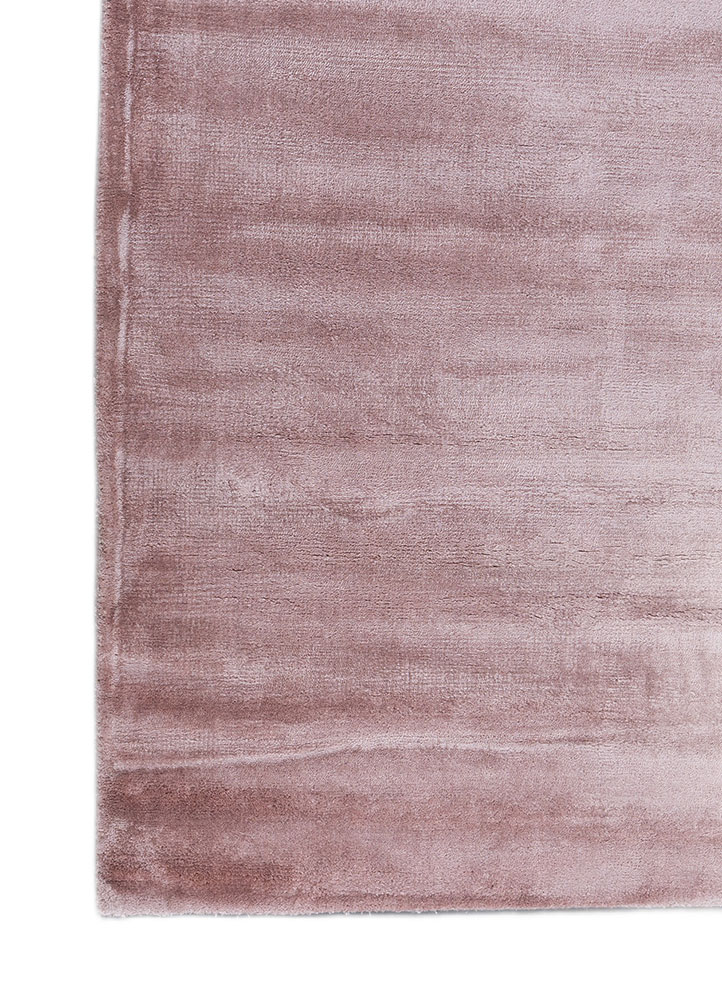 basis pink and purple viscose hand loom Rug - Corner