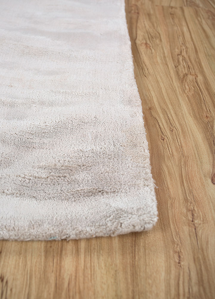 basis beige and brown viscose hand loom Rug - Corner