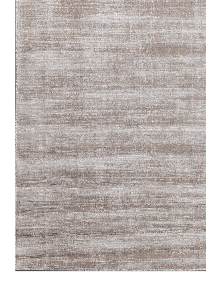 saga grey and black viscose hand loom Rug - Corner