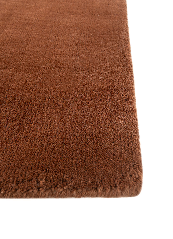 tesoro red and orange wool hand loom Rug - Corner