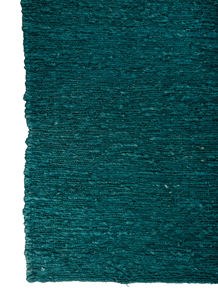 hula green jute and hemp hand knotted Rug - Corner