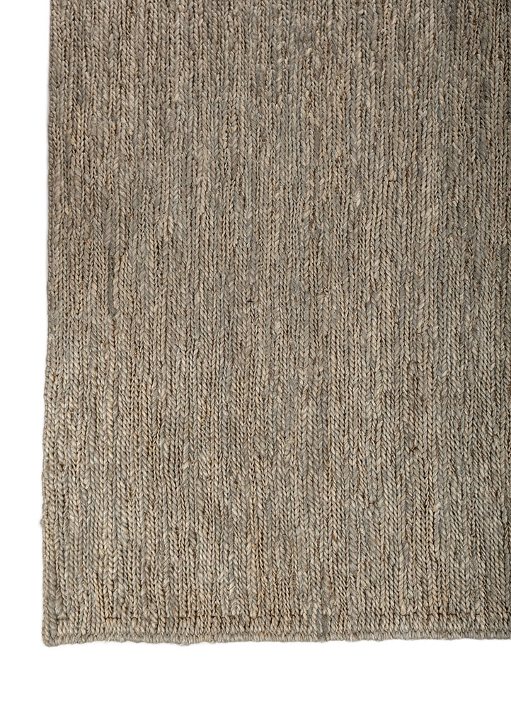 hula blue jute and hemp hand knotted Rug - Corner
