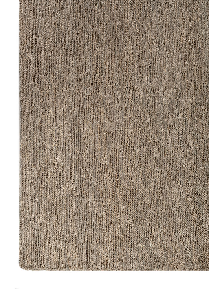 hula blue jute and hemp hand knotted Rug - Corner