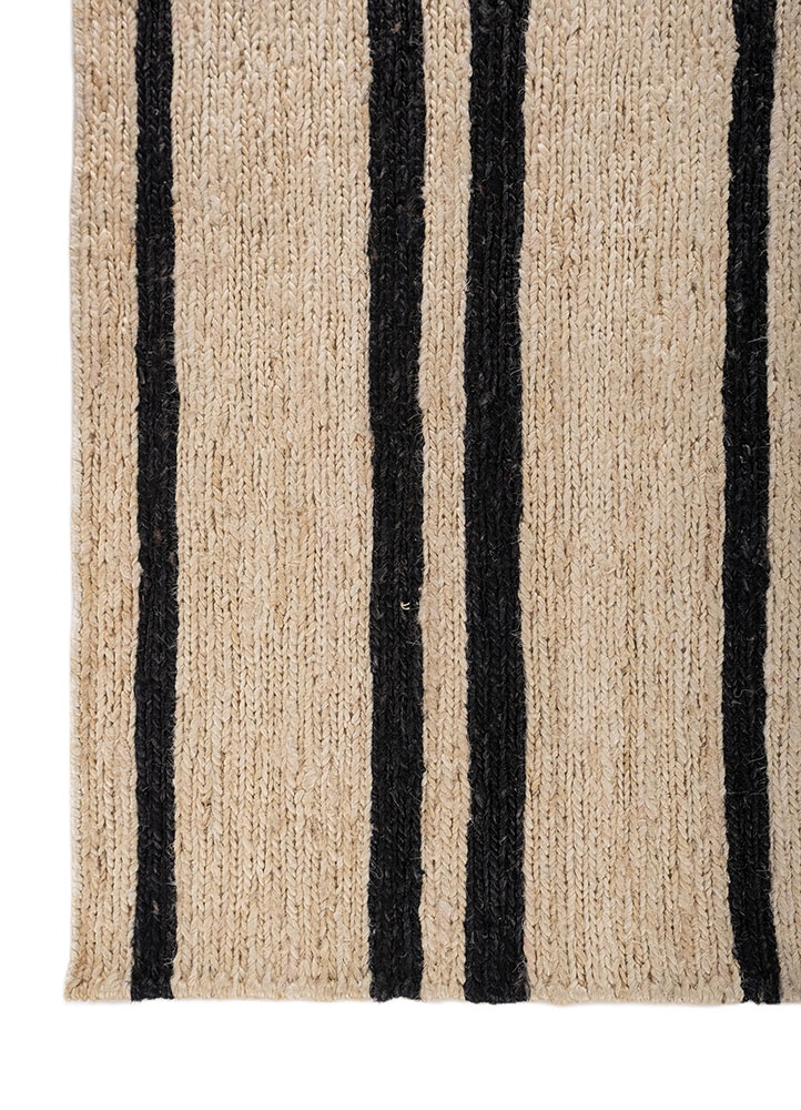 hula gold jute and hemp hand knotted Rug - Corner