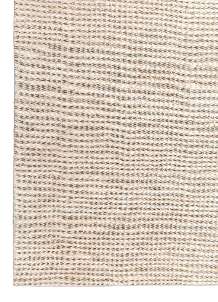 hula beige and brown jute and hemp hand knotted Rug - Corner