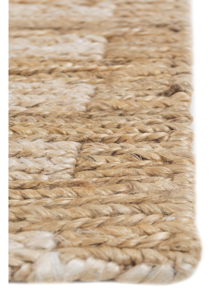 hula ivory jute and hemp hand knotted Rug - Corner