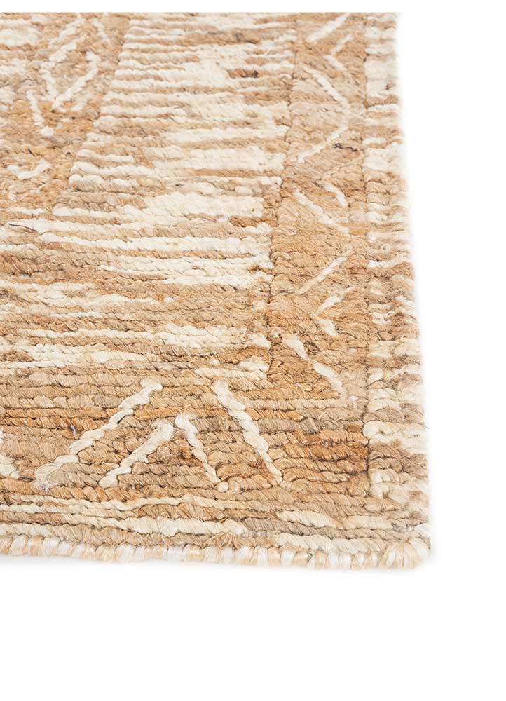 hula grey and black jute and hemp hand knotted Rug - Corner
