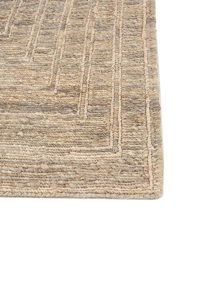 thyme blue jute and hemp hand knotted Rug - Corner