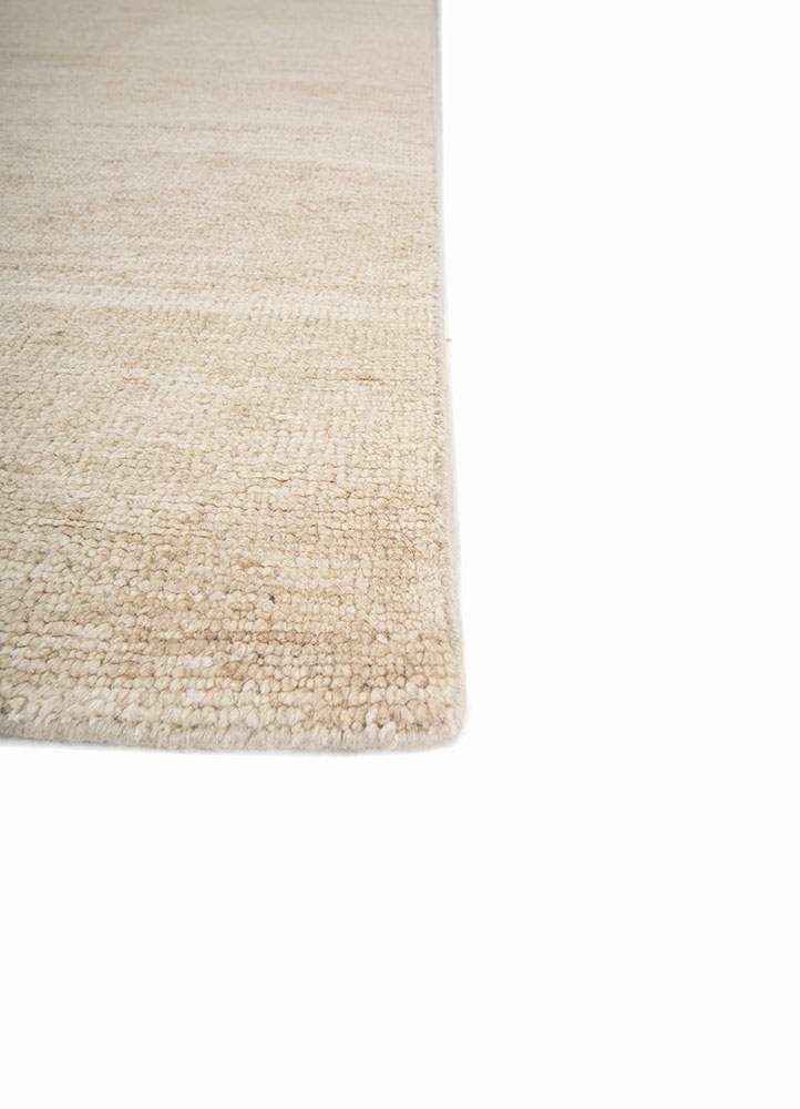 manifest beige and brown wool hand knotted Rug - Corner