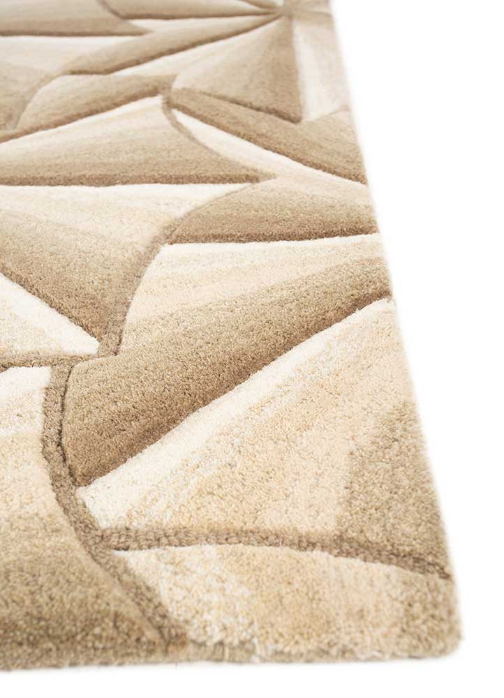 pathways gold wool hand tufted Rug - Corner