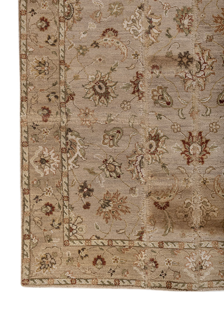 provenance ivory wool hand knotted Rug - Corner