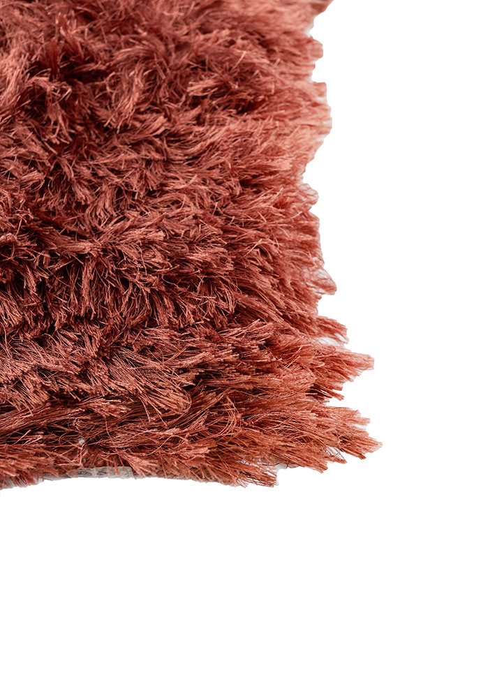 basis red and orange polyester shag Rug - Corner