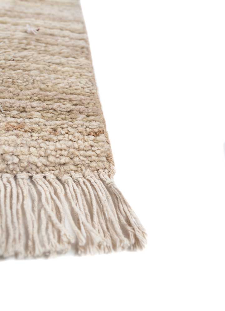 manifest ivory afghan wool hand knotted Rug - Corner
