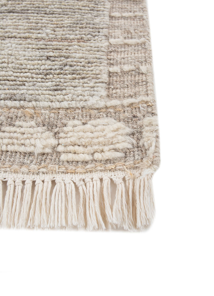 manifest blue afghan wool hand knotted Rug - Corner