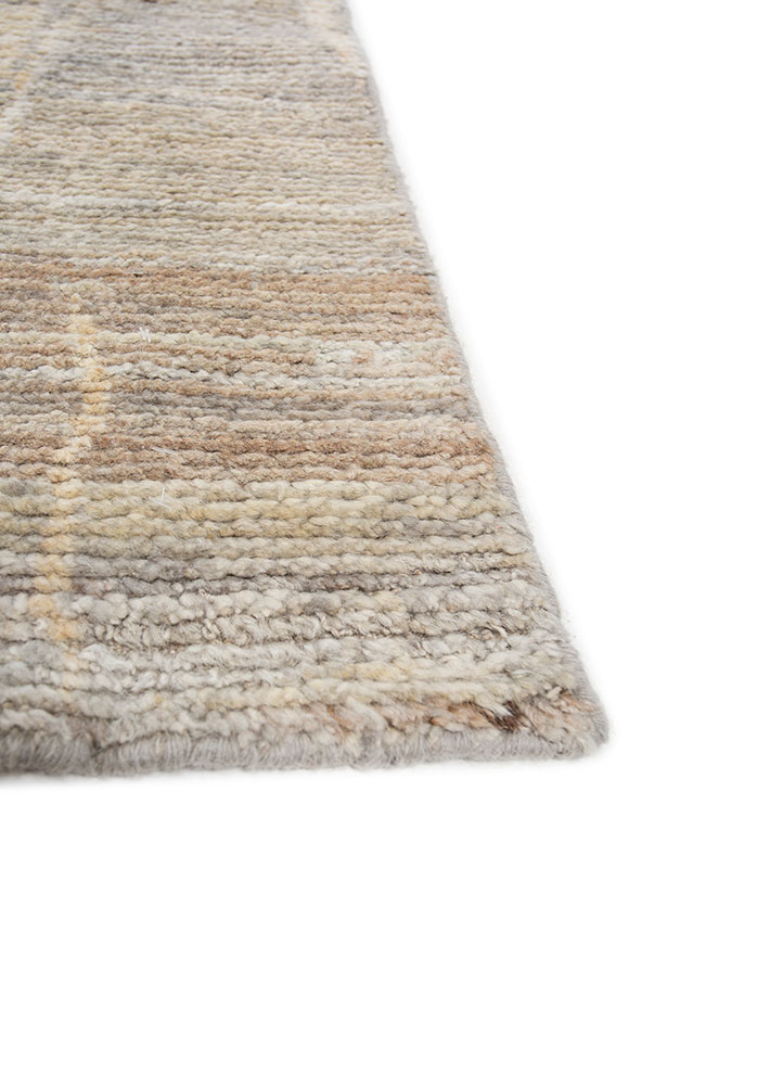 manifest grey and black afghan wool hand knotted Rug - Corner