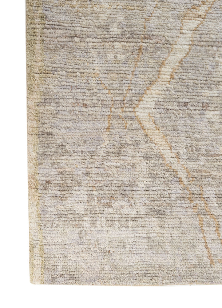 manifest grey and black afghan wool hand knotted Rug - Corner