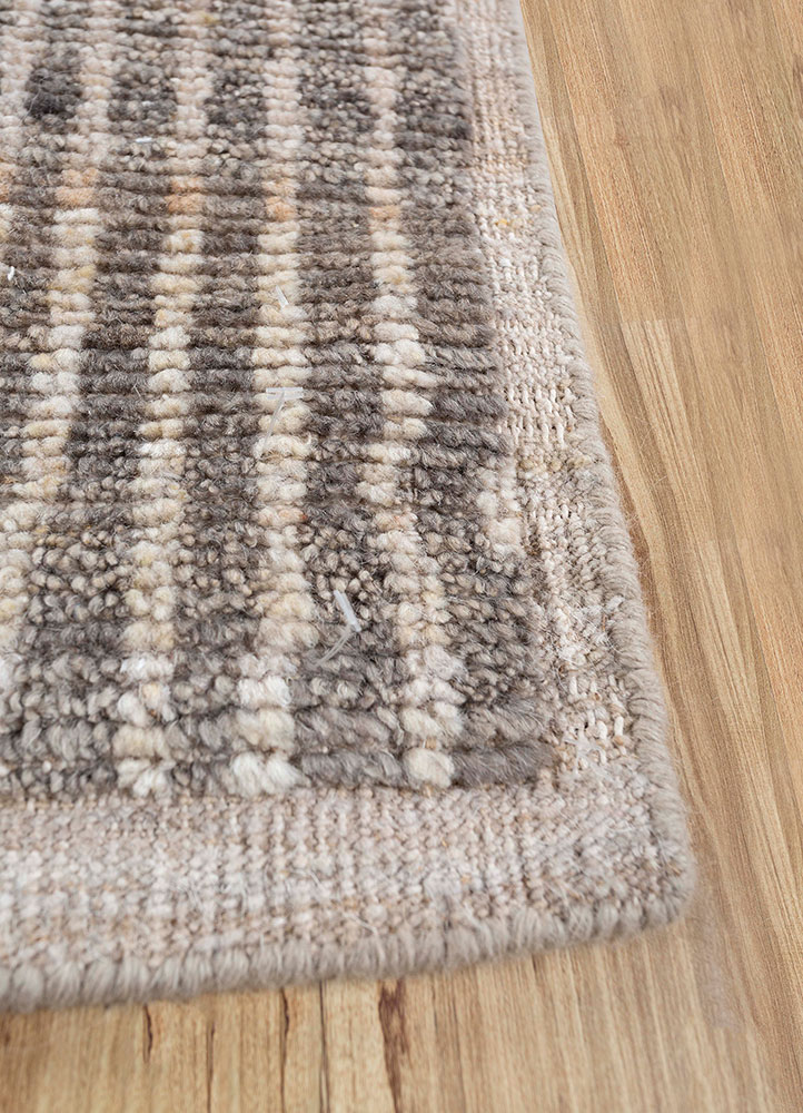 manifest blue afghan wool hand knotted Rug - Corner