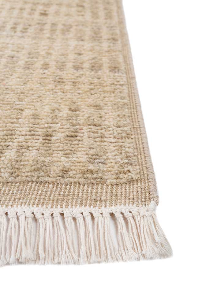 manifest gold afghan wool hand knotted Rug - Corner