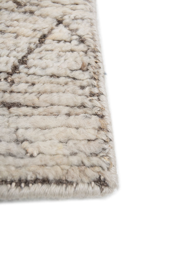 manifest gold afghan wool hand knotted Rug - Corner