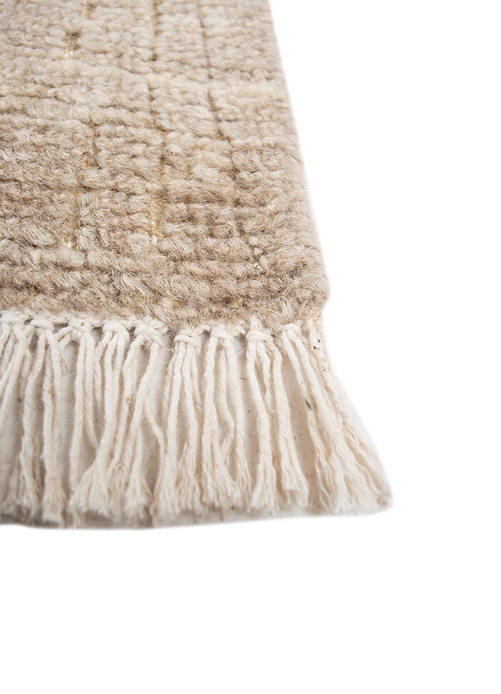 manifest ivory afghan wool hand knotted Rug - Corner