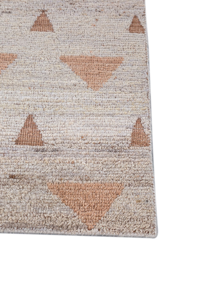 manifest ivory afghan wool hand knotted Rug - Corner