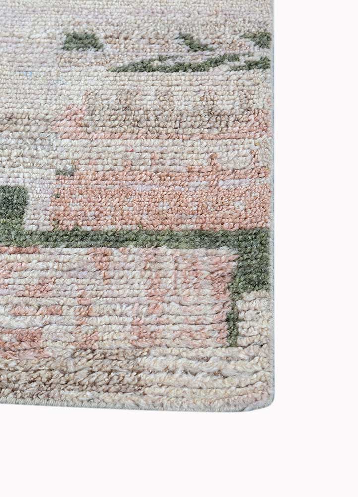 manifest ivory afghan wool hand knotted Rug - Corner