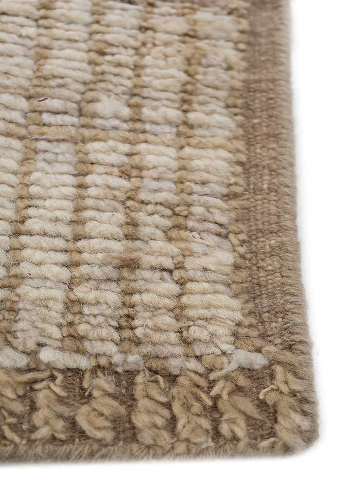 manifest gold afghan wool hand knotted Rug - Corner