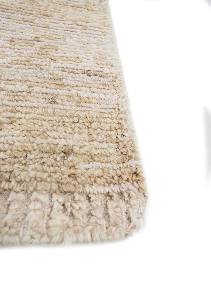 manifest gold afghan wool hand knotted Rug - Corner