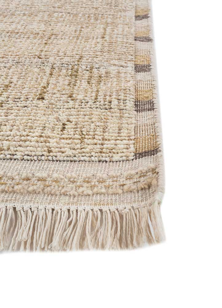 manifest ivory afghan wool hand knotted Rug - Corner