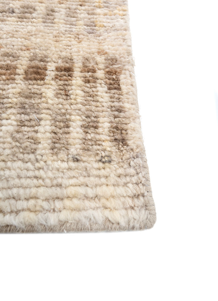 manifest ivory afghan wool hand knotted Rug - Corner