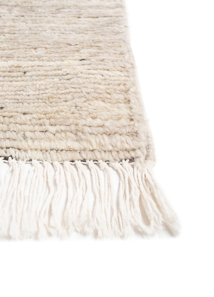 manifest ivory afghan wool hand knotted Rug - Corner
