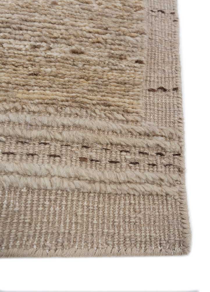 manifest ivory afghan wool hand knotted Rug - Corner