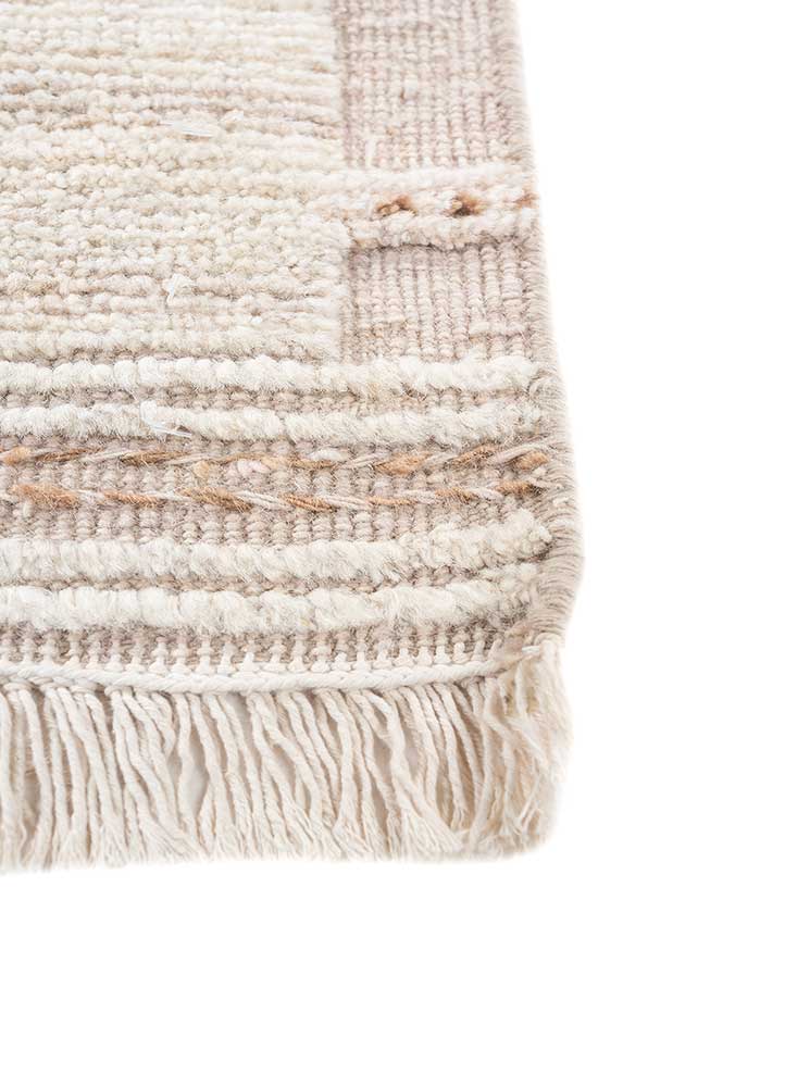 manifest ivory afghan wool hand knotted Rug - Corner