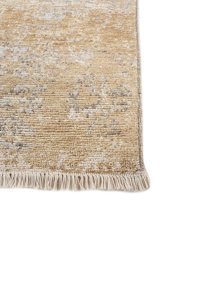 uvenuti ivory afghan wool hand knotted Rug - Corner