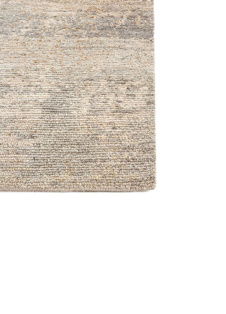 uvenuti ivory wool hand knotted Rug - Corner