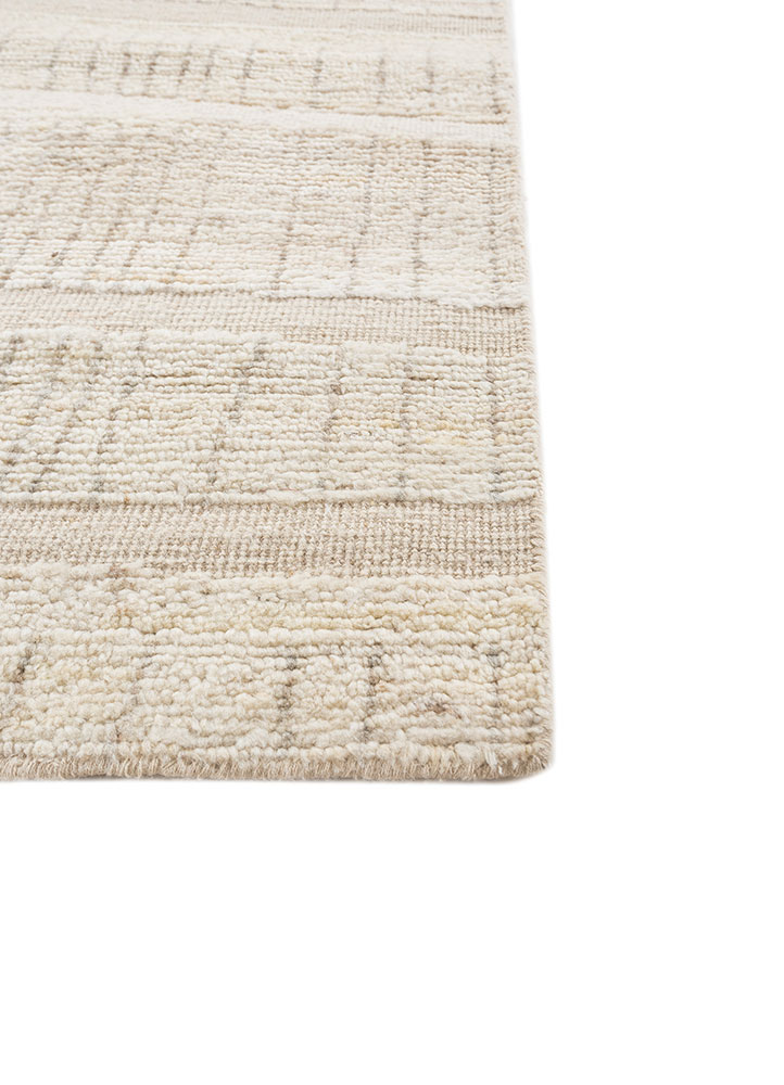 manifest ivory afghan wool hand knotted Rug - Corner