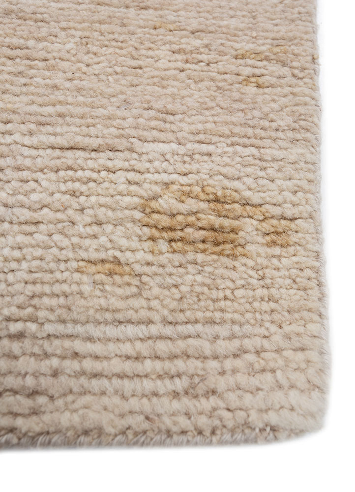 entropy red and orange wool hand knotted Rug - Corner