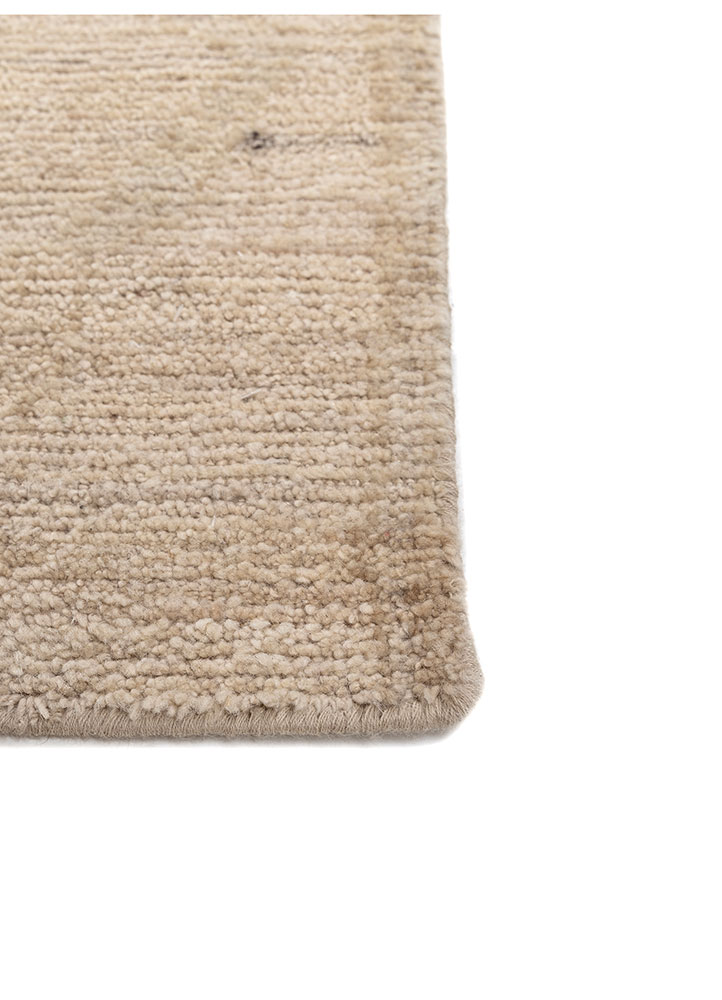 manifest ivory wool hand knotted Rug - Corner