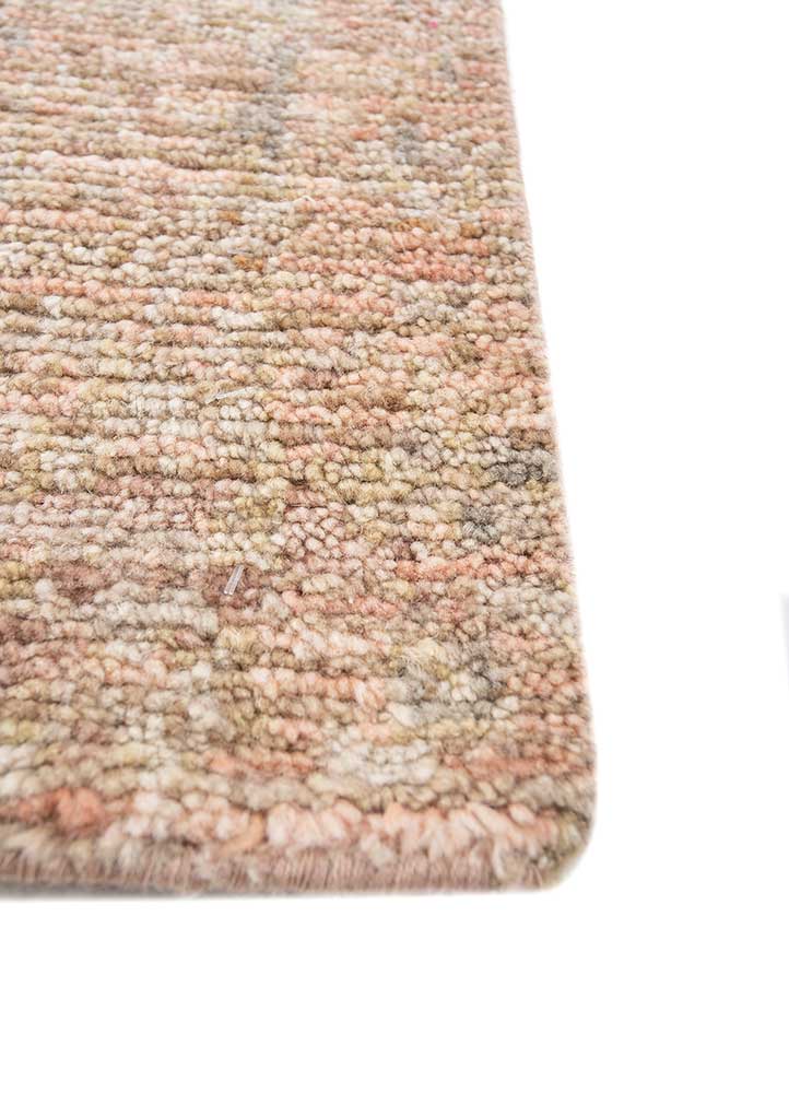 manifest red and orange wool hand knotted Rug - Corner