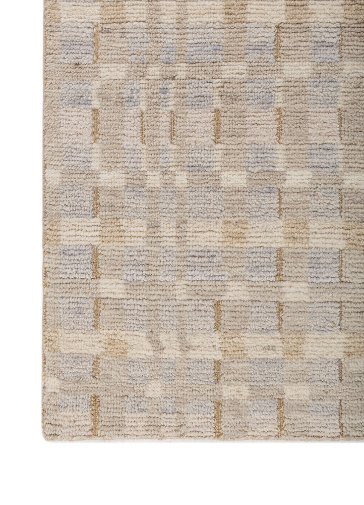 manifest ivory wool hand knotted Rug - Corner