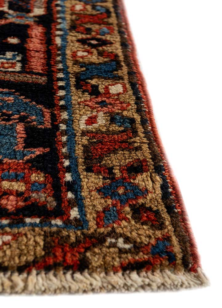 aalam gold wool hand knotted Rug - Corner