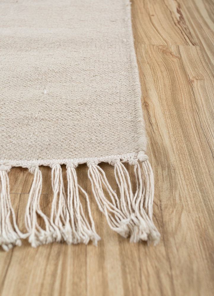 bedouin gold wool flat weaves Rug - Corner